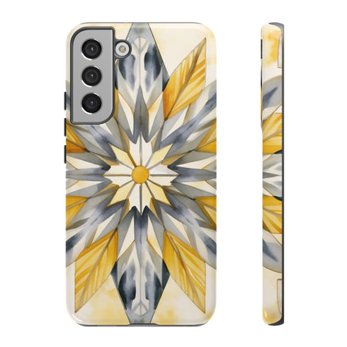 Sunshine Bloom Mosaic - Impact Resistant Phone Case Samsung Galaxy S22 Plus Glossy